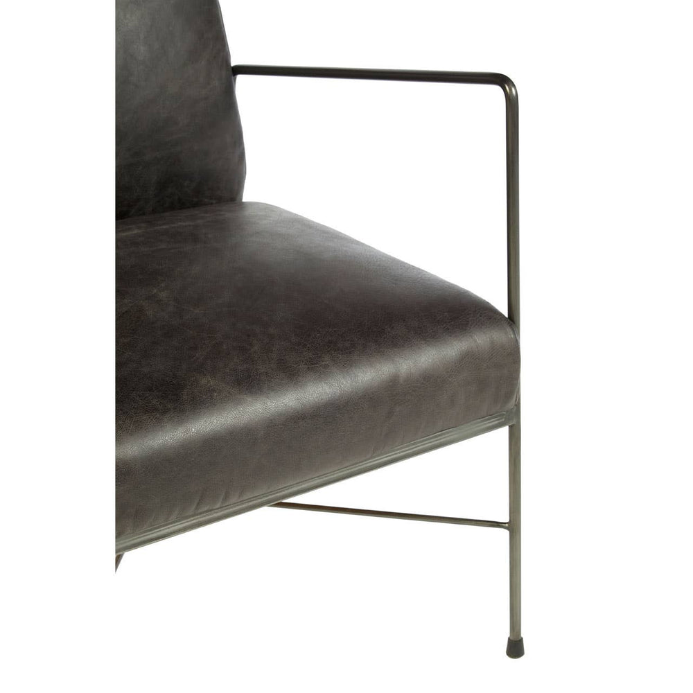 Sleek Iron Frame Lounge Chair
