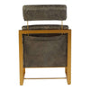 Luxe Grey Leather Lounge Chair