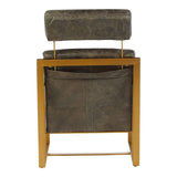 Luxe Grey Leather Lounge Chair