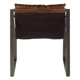 Distressed Leather Accent Chair