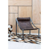 Distressed Leather Accent Chair