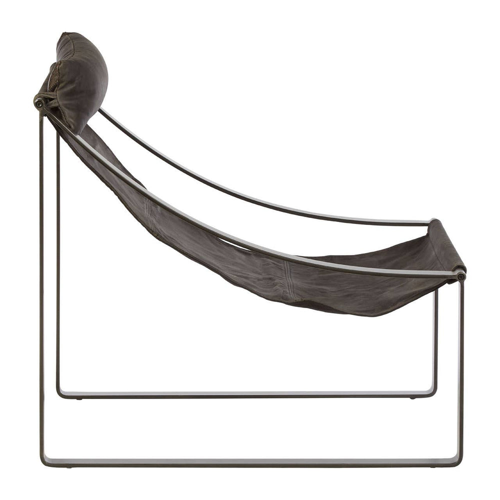 Sleek Ebony Leather Accent Chair