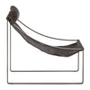 Sleek Ebony Leather Accent Chair