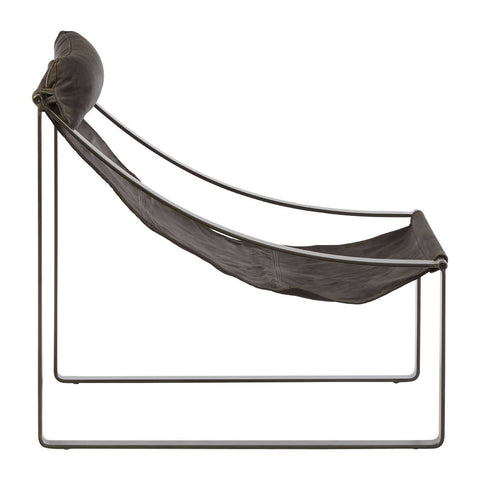 Sleek Ebony Leather Accent Chair