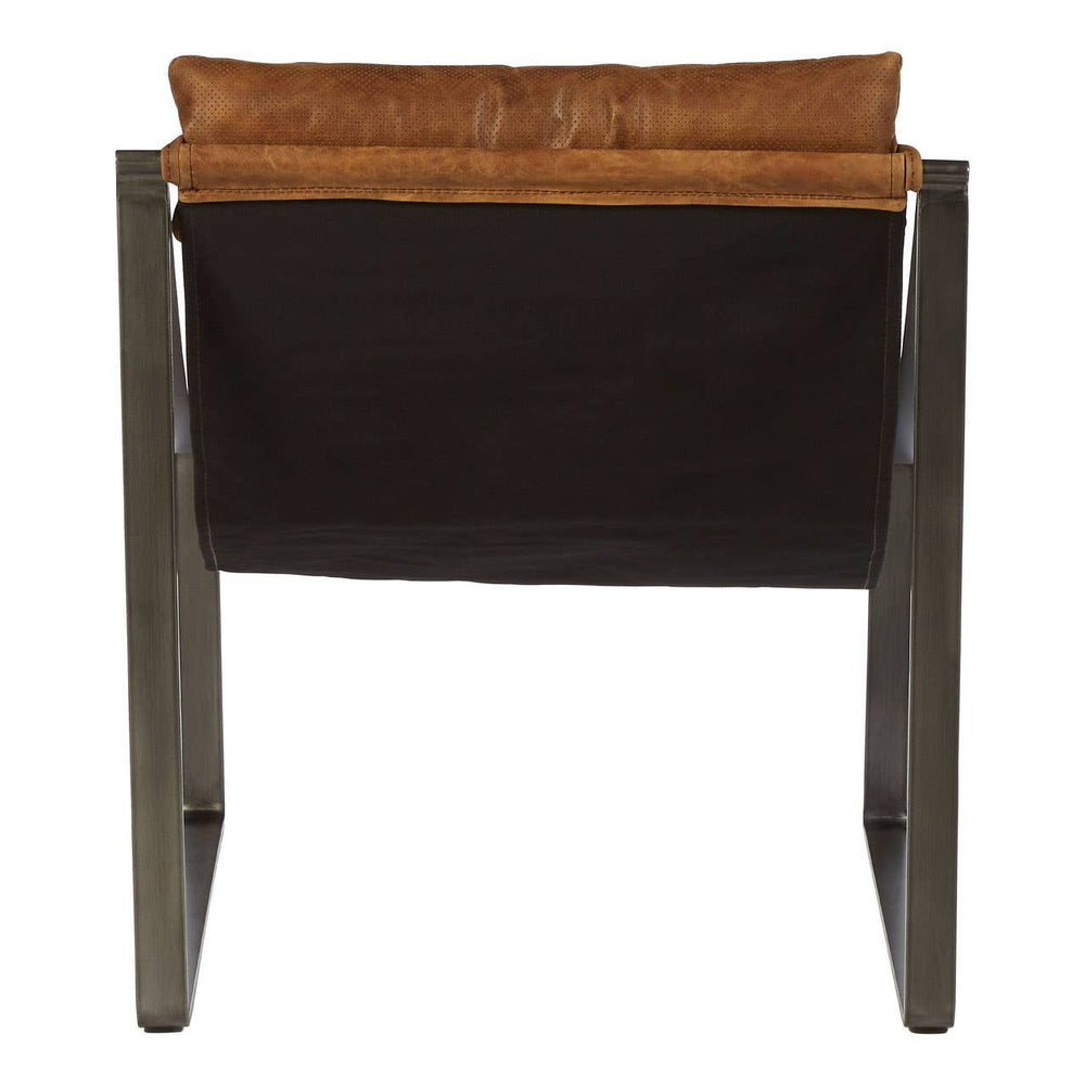 Distressed Leather Accent Chair