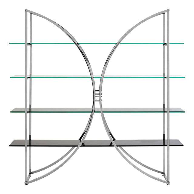 Chic Chrome Glass Shelf