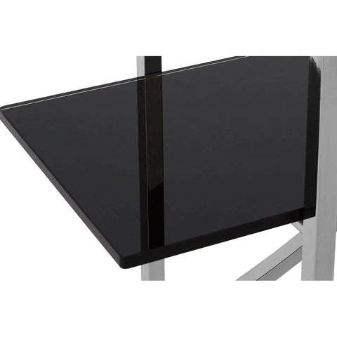 Chic Chrome Glass Shelf