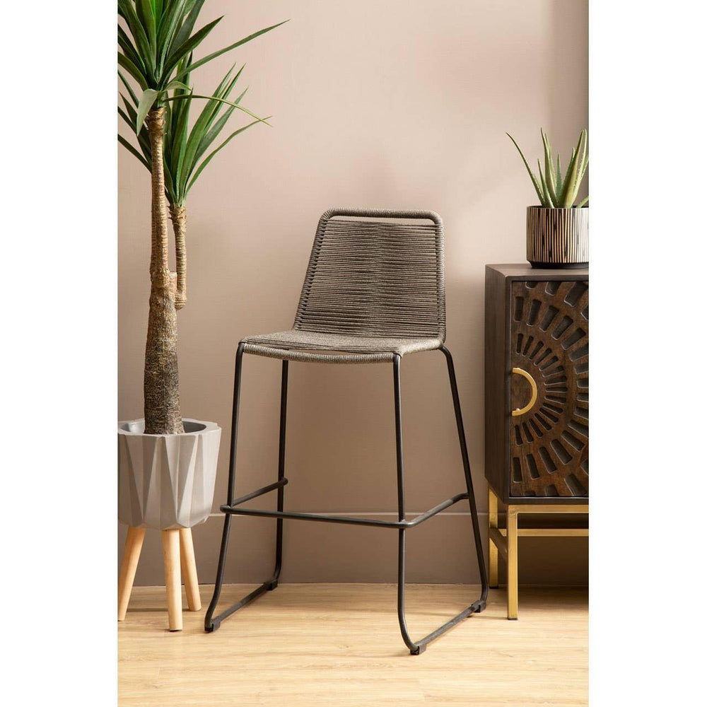 Sleek Iron Leg Bar Chair