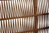 Close-up view of the woven rope design on the backrest of the Opus 3 Seater Woven Rope Sofa, showcasing the intricate pattern and natural wood frame