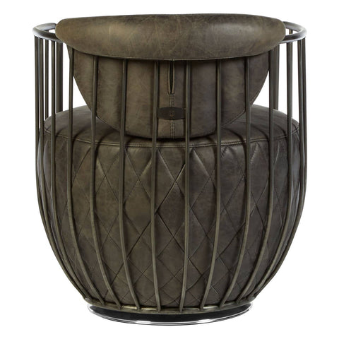 Quilted Leather Swivel Chair