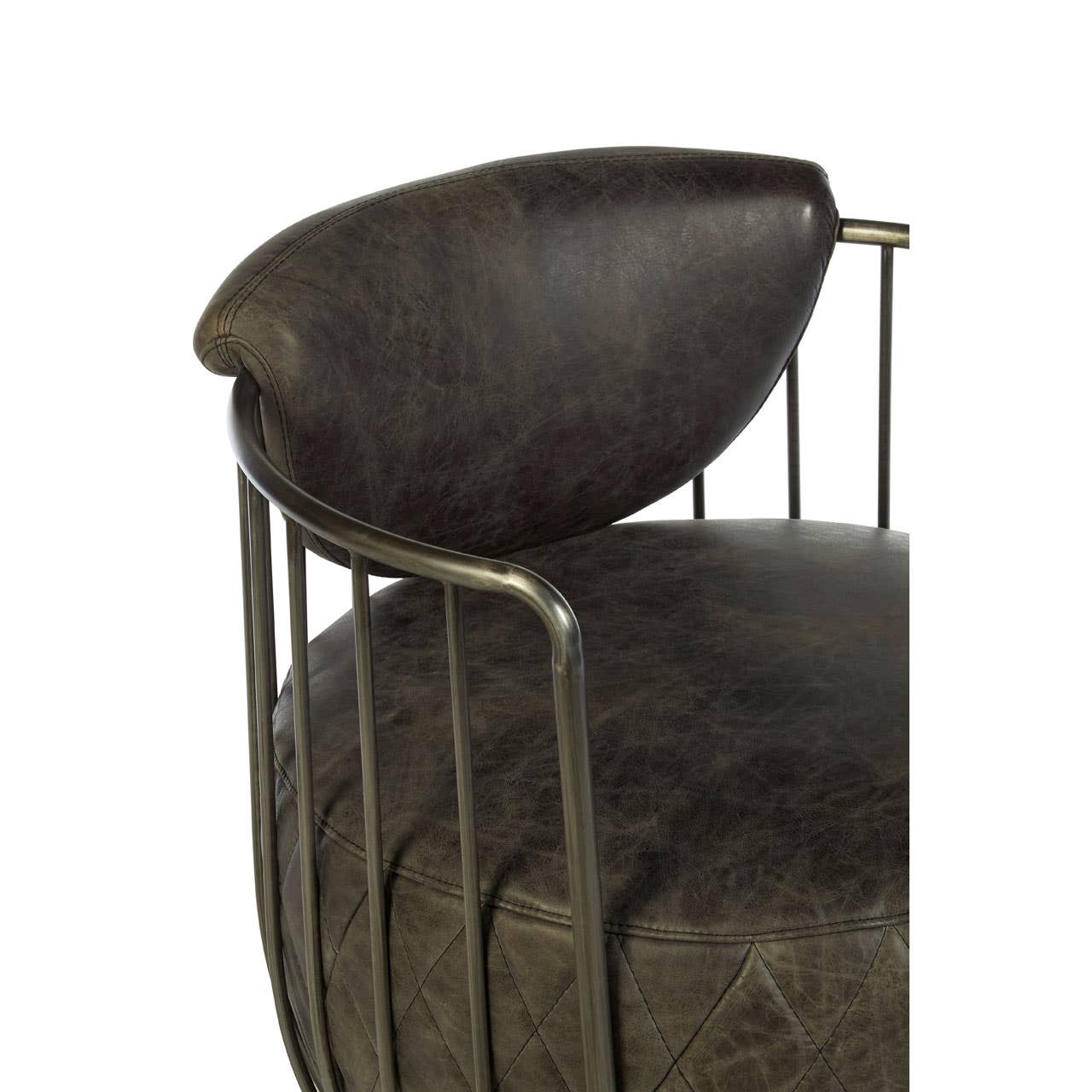 Quilted Leather Swivel Chair