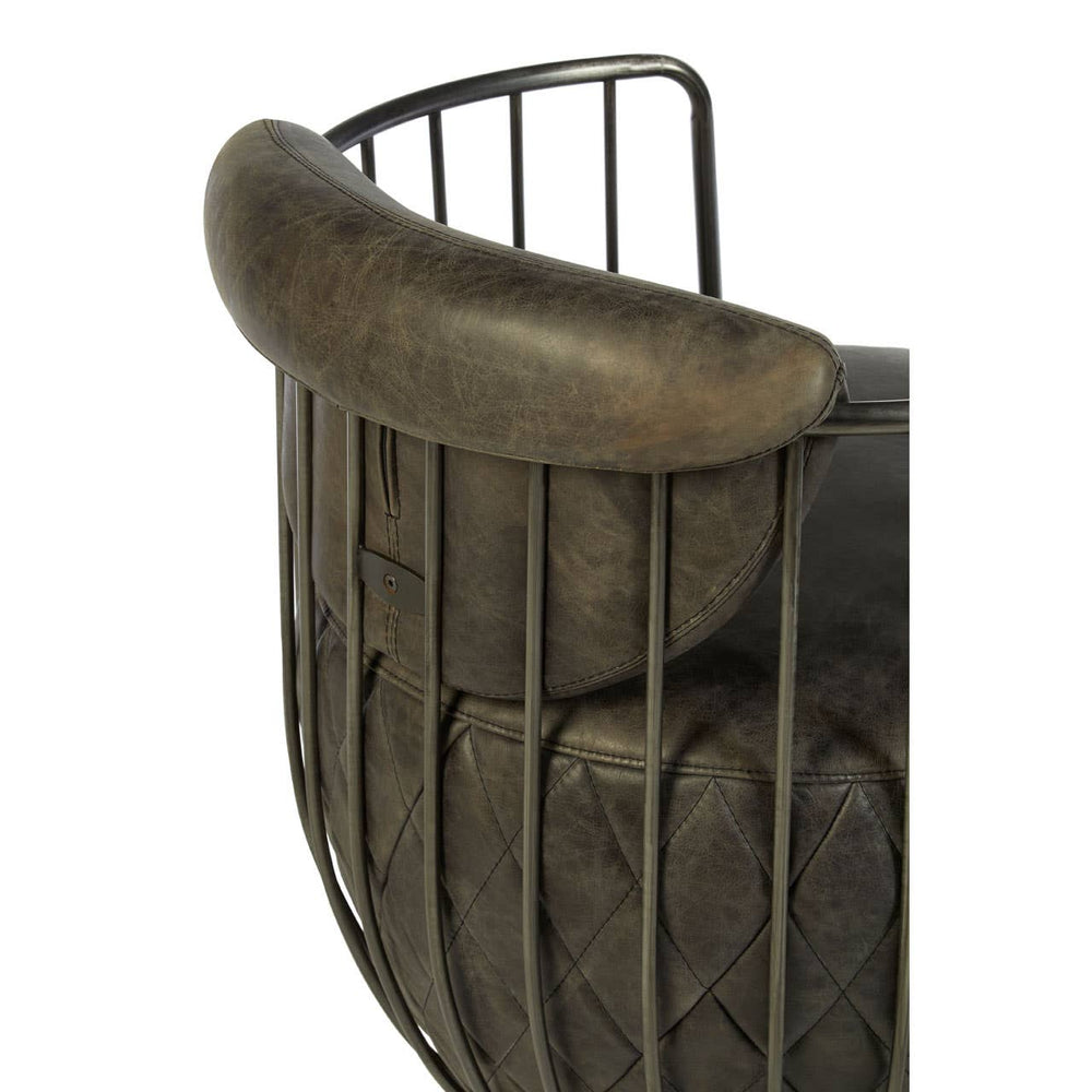 Quilted Leather Swivel Chair