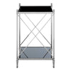 Silver Geometric Glass Side Table