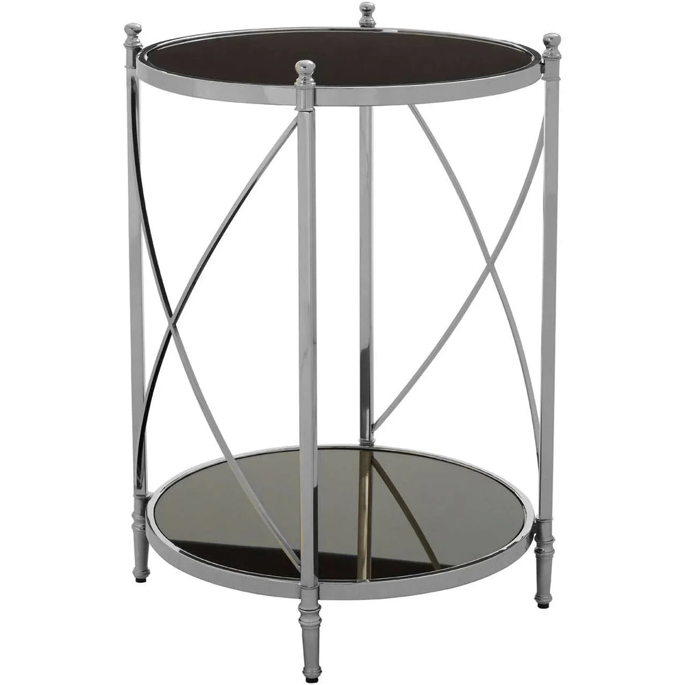 Mirrored Glass Side Table