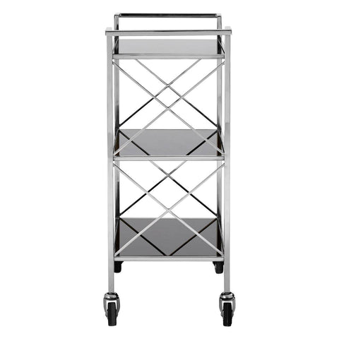 Luxe Black Glass Trolley