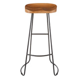 Rustic Wood Bar Stool