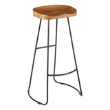 Rustic Wood Bar Stool