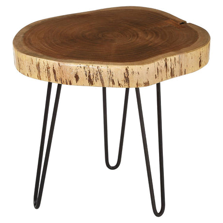 Rustic Iron Leg Side Table
