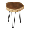 Rustic Iron Leg Side Table