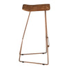 Luxe Copper Leather Bar Stool