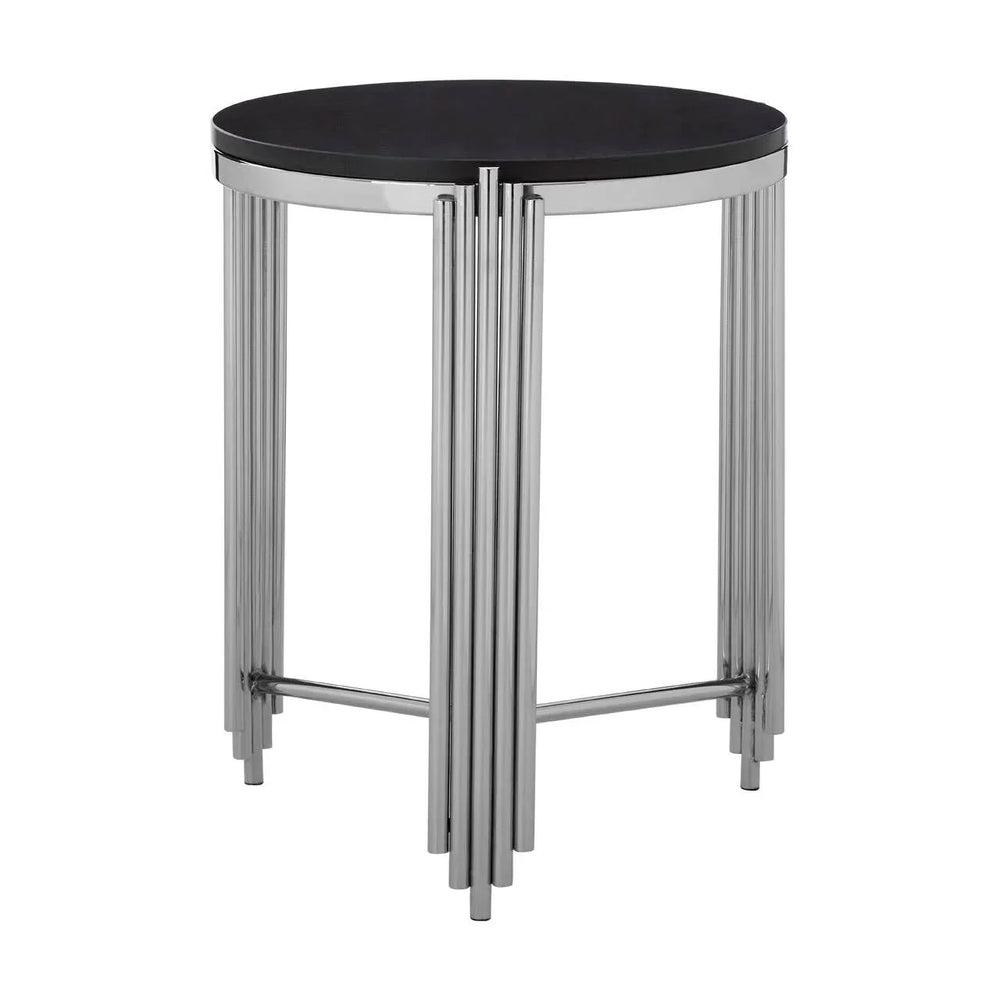 Shimmering Silver Side Table