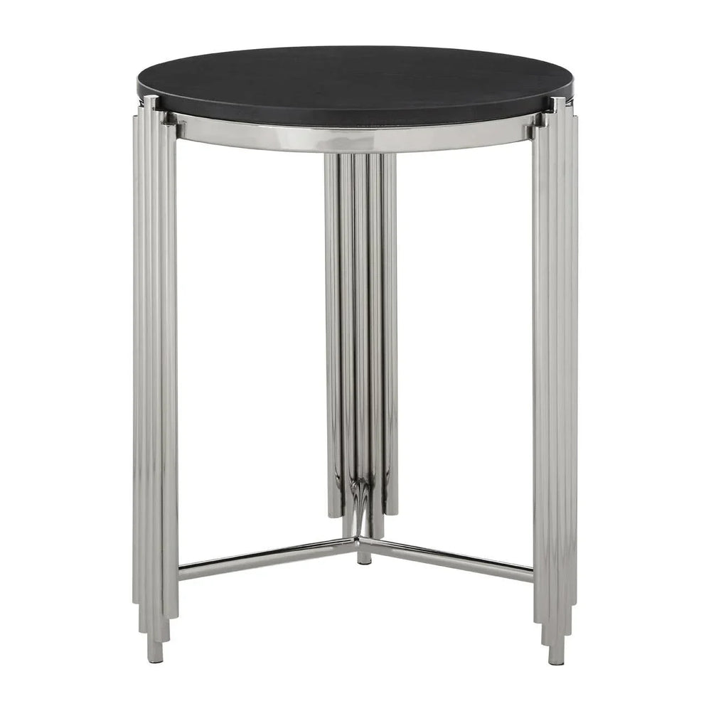 Shimmering Silver Side Table