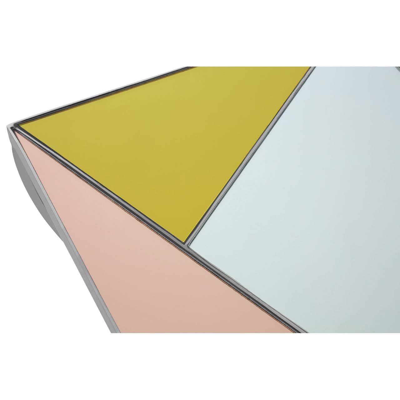 Gleam Geometric Mirror Side Table