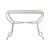 Mirrored Geometric Steel Console Table