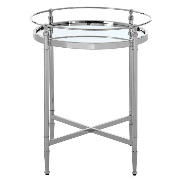 Silver Rail Side Table