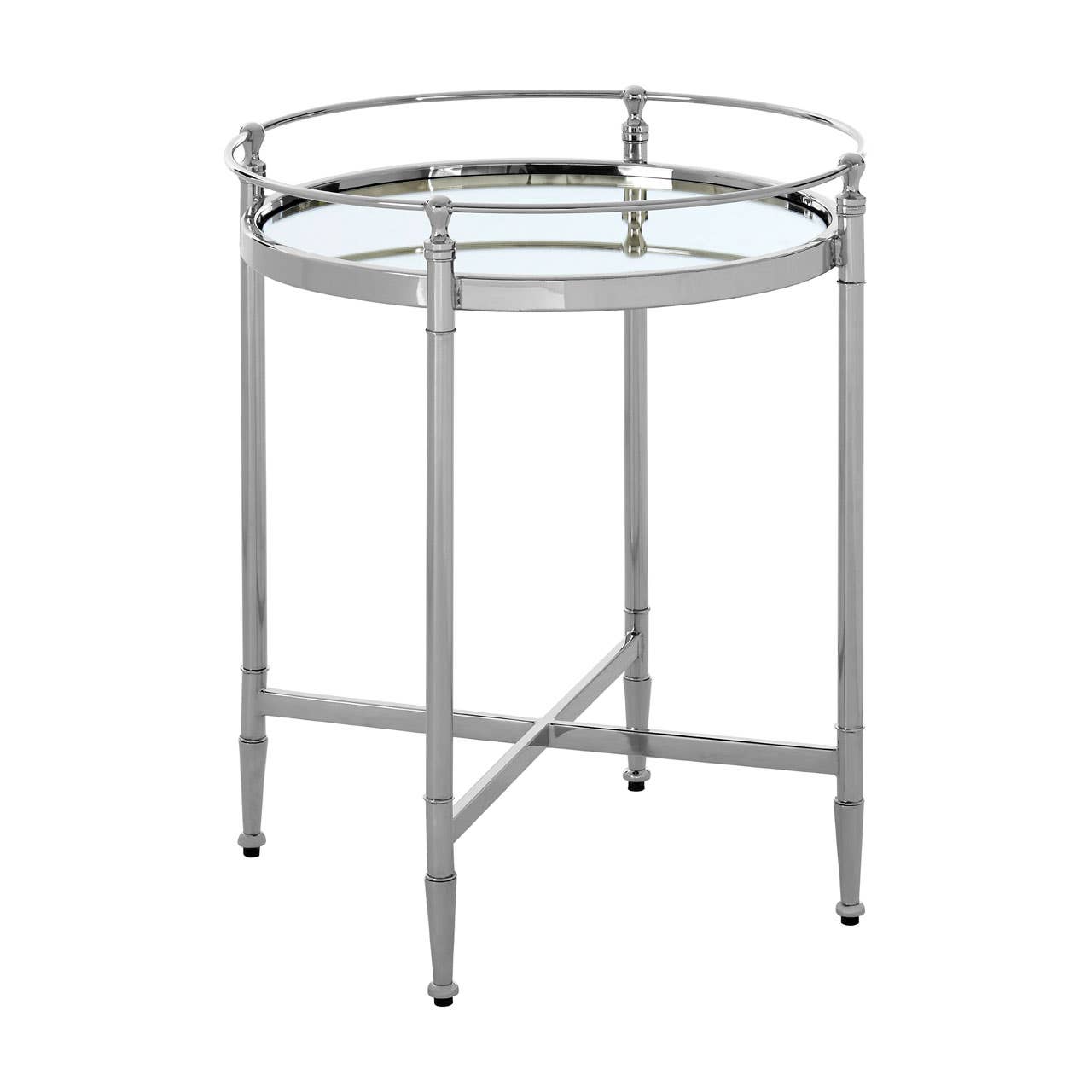 Silver Rail Side Table