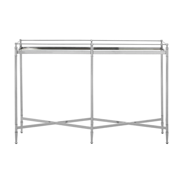 Reflective Silver Mirrored Table