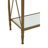 Golden Frame Glass Console Table