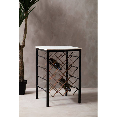 Modern Geometric Wine Rack Table