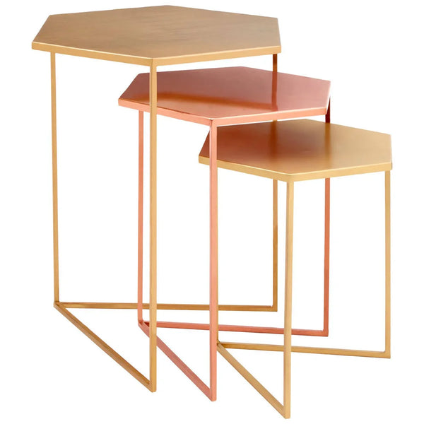 Hexa Metal Trio Tables