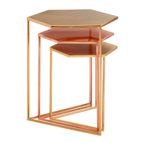 Hexa Metal Trio Tables