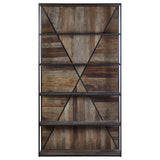 Boho Elm Wood Shelf Unit