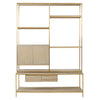 Sleek Gold Oak Shelf