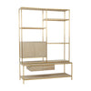 Sleek Gold Oak Shelf