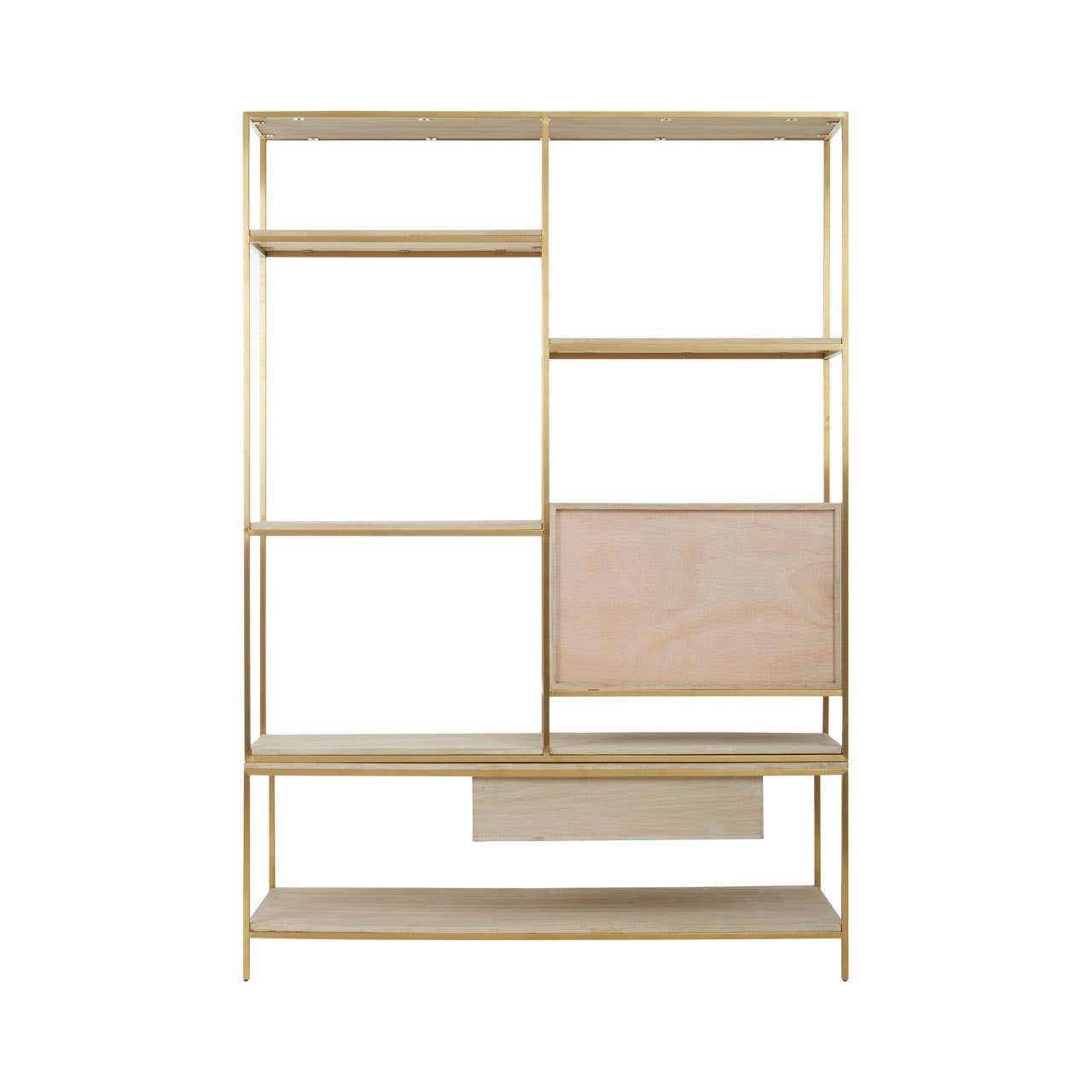 Sleek Gold Oak Shelf