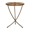 Elm Wood Iron Side Table