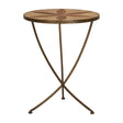 Elm Wood Iron Side Table