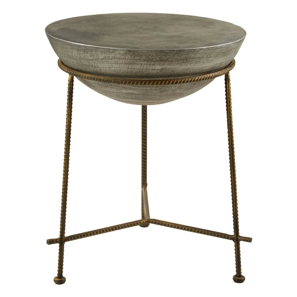 Concrete & Iron End Table