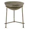 Concrete & Iron End Table