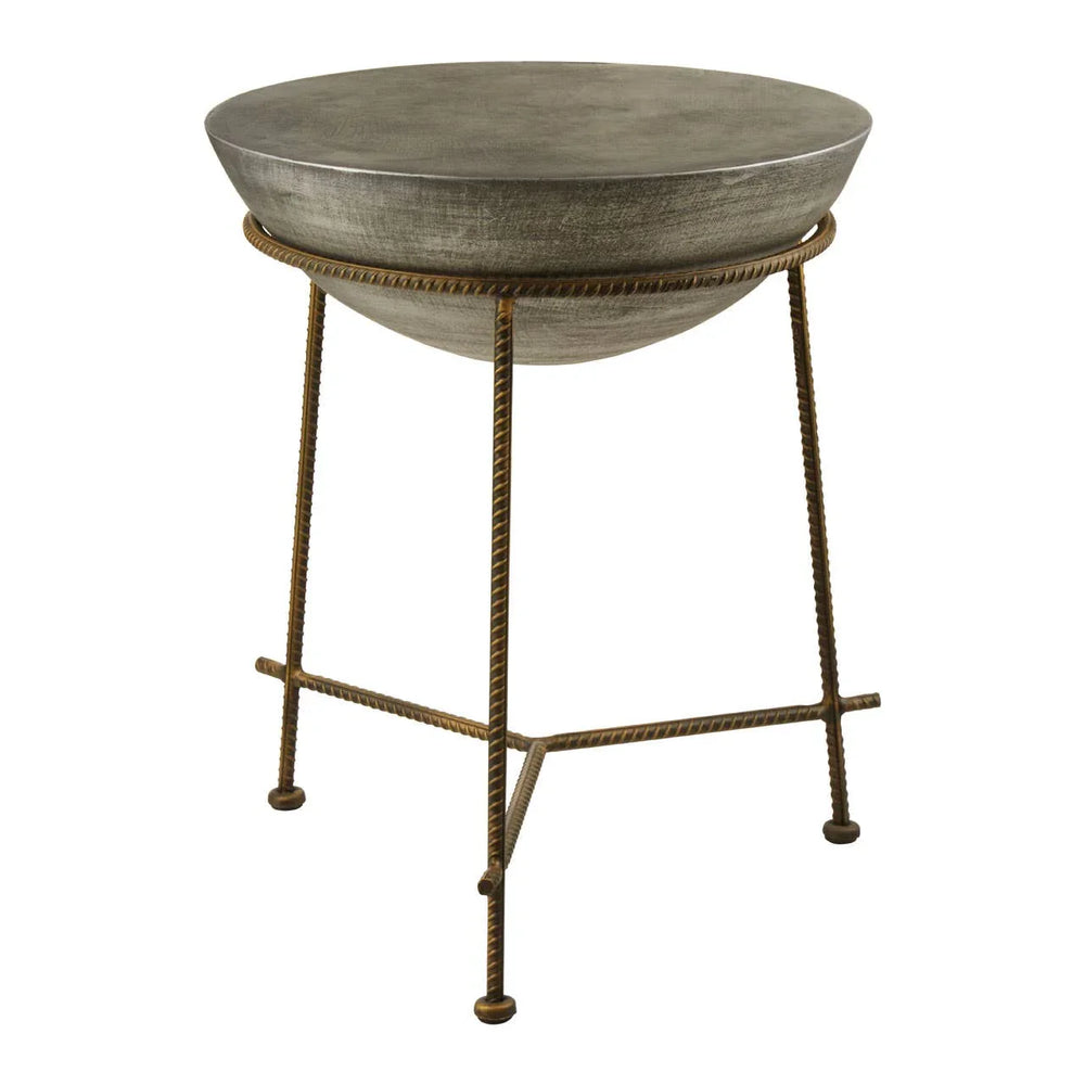 Concrete & Iron End Table
