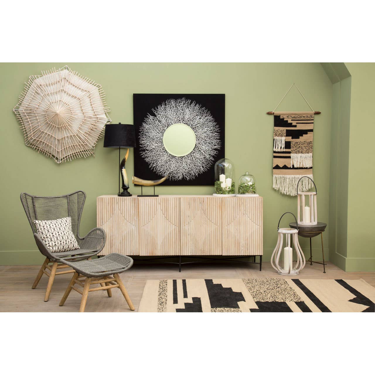 Concrete & Iron End Table