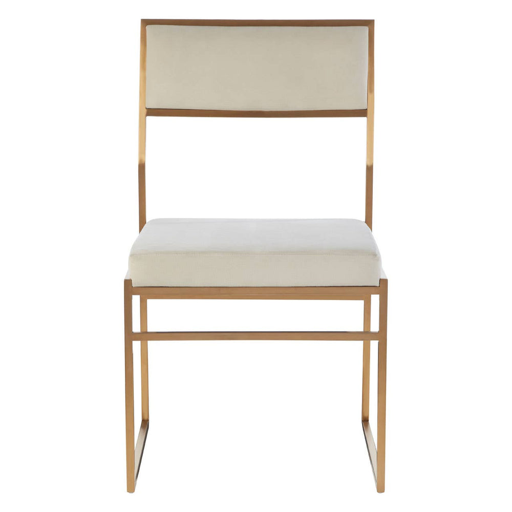 Luxe White Velvet Dining Chair