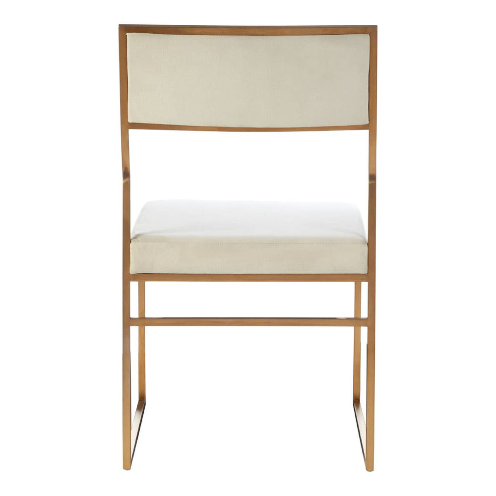 Luxe White Velvet Dining Chair