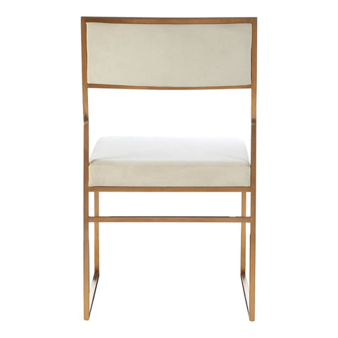 Luxe White Velvet Dining Chair
