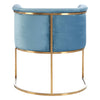 Luxe Blue Velvet Accent Chair