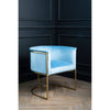 Luxe Blue Velvet Accent Chair